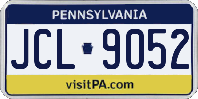 PA license plate JCL9052