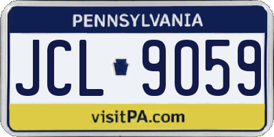 PA license plate JCL9059