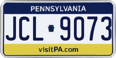 PA license plate JCL9073