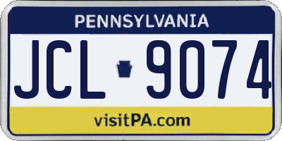 PA license plate JCL9074