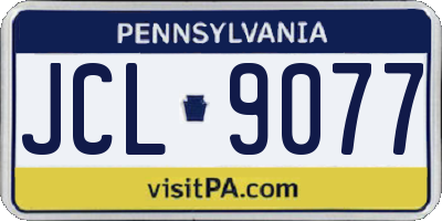 PA license plate JCL9077