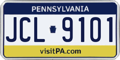 PA license plate JCL9101