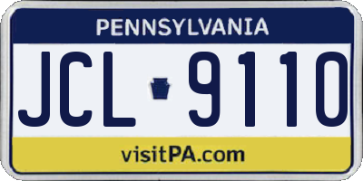PA license plate JCL9110