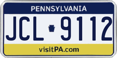 PA license plate JCL9112