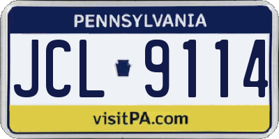 PA license plate JCL9114