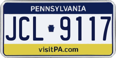 PA license plate JCL9117