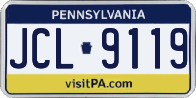 PA license plate JCL9119
