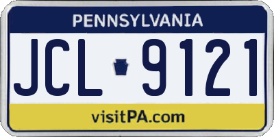 PA license plate JCL9121