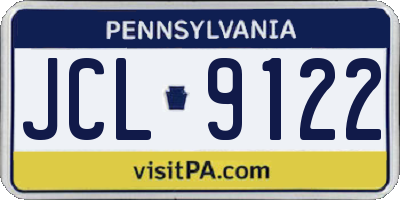 PA license plate JCL9122
