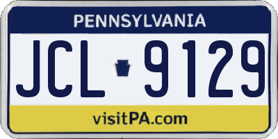 PA license plate JCL9129