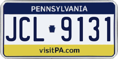 PA license plate JCL9131