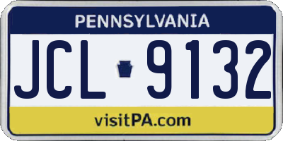 PA license plate JCL9132