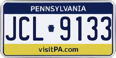 PA license plate JCL9133