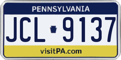 PA license plate JCL9137
