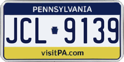 PA license plate JCL9139