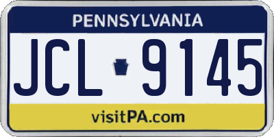 PA license plate JCL9145
