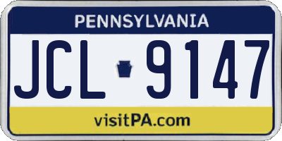 PA license plate JCL9147