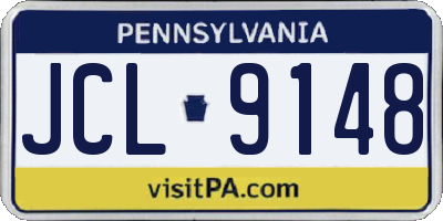 PA license plate JCL9148