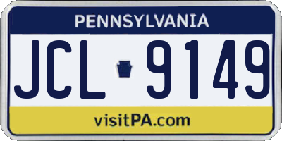 PA license plate JCL9149