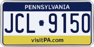 PA license plate JCL9150
