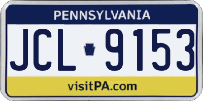 PA license plate JCL9153