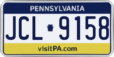 PA license plate JCL9158