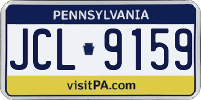 PA license plate JCL9159