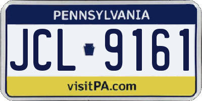 PA license plate JCL9161