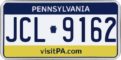 PA license plate JCL9162