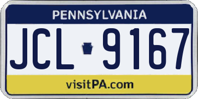 PA license plate JCL9167