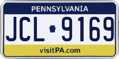 PA license plate JCL9169