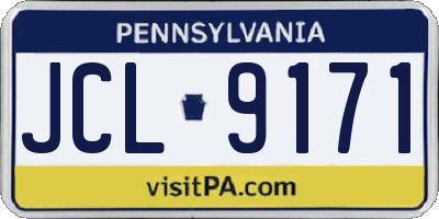 PA license plate JCL9171