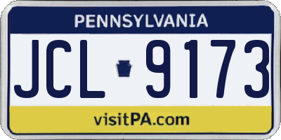 PA license plate JCL9173