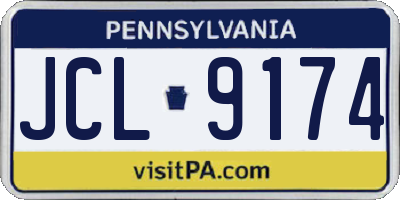 PA license plate JCL9174