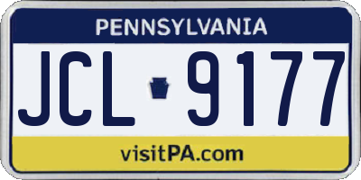 PA license plate JCL9177
