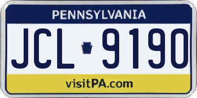 PA license plate JCL9190