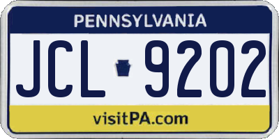 PA license plate JCL9202