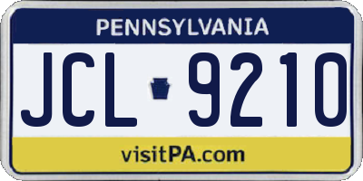 PA license plate JCL9210