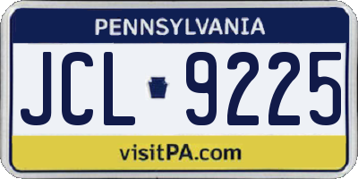 PA license plate JCL9225