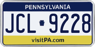 PA license plate JCL9228