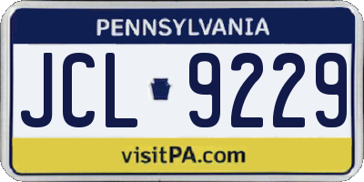 PA license plate JCL9229