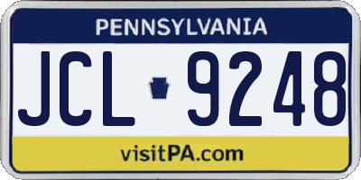PA license plate JCL9248