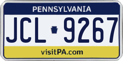 PA license plate JCL9267