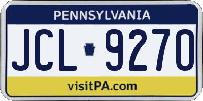 PA license plate JCL9270