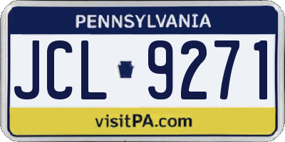 PA license plate JCL9271