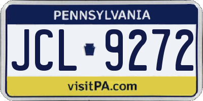 PA license plate JCL9272