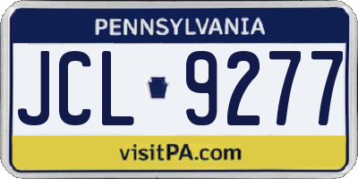 PA license plate JCL9277