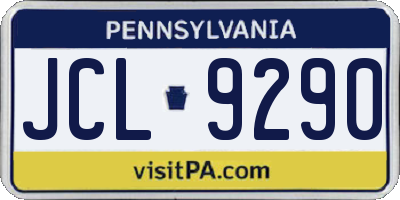PA license plate JCL9290