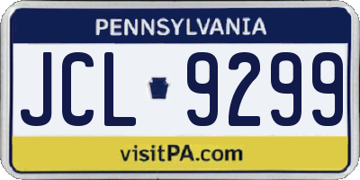 PA license plate JCL9299