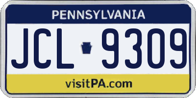 PA license plate JCL9309